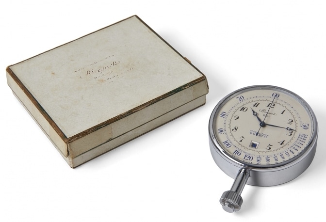 宝玑收购一枚专为布加迪（Bugatti）设计的计时码表，为古董时计系列再添收藏。